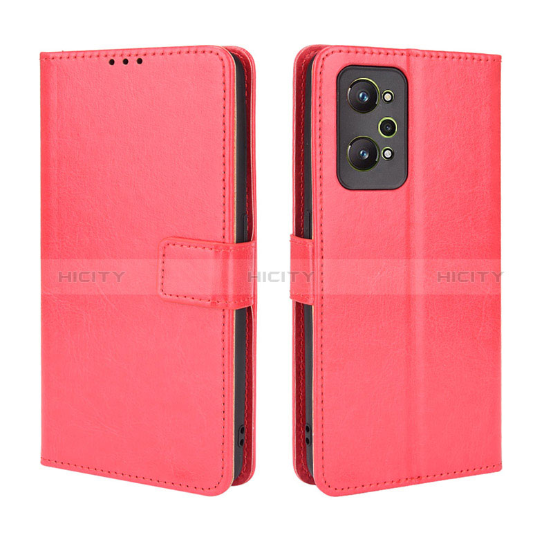 Coque Portefeuille Livre Cuir Etui Clapet BY5 pour Realme GT Neo 3T 5G Rouge Plus