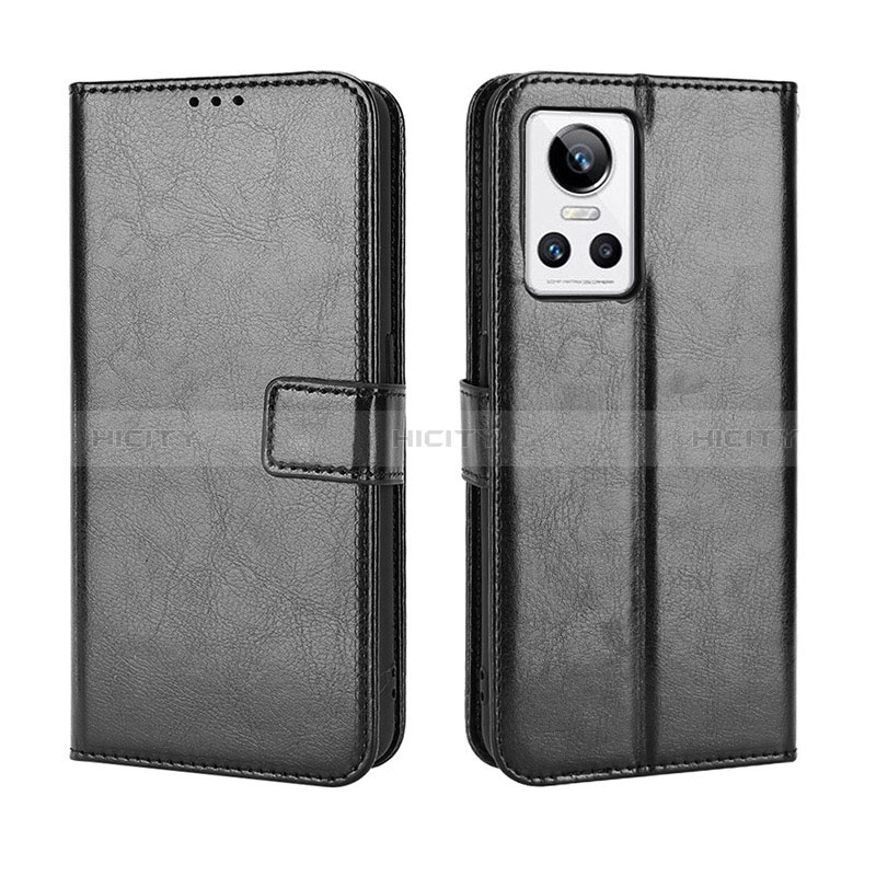 Coque Portefeuille Livre Cuir Etui Clapet BY5 pour Realme GT Neo3 5G Noir Plus