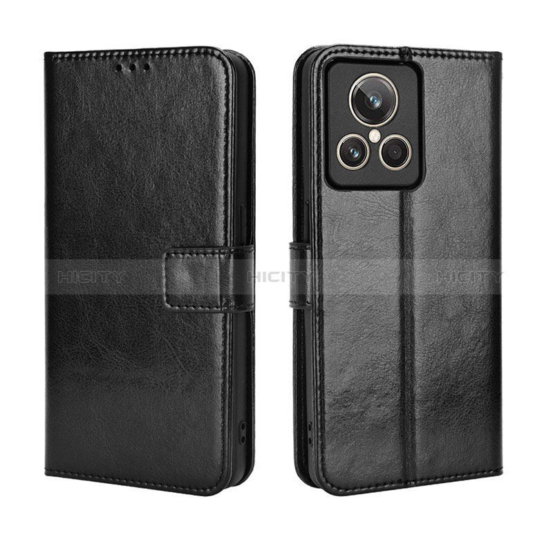 Coque Portefeuille Livre Cuir Etui Clapet BY5 pour Realme GT2 Master Explorer Noir Plus