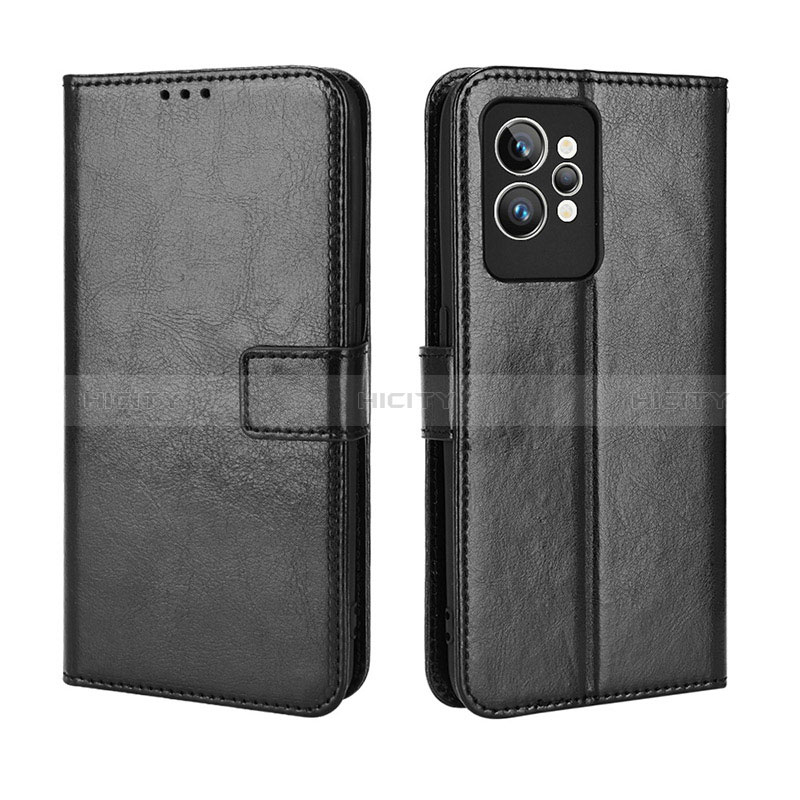 Coque Portefeuille Livre Cuir Etui Clapet BY5 pour Realme GT2 Pro 5G Noir Plus