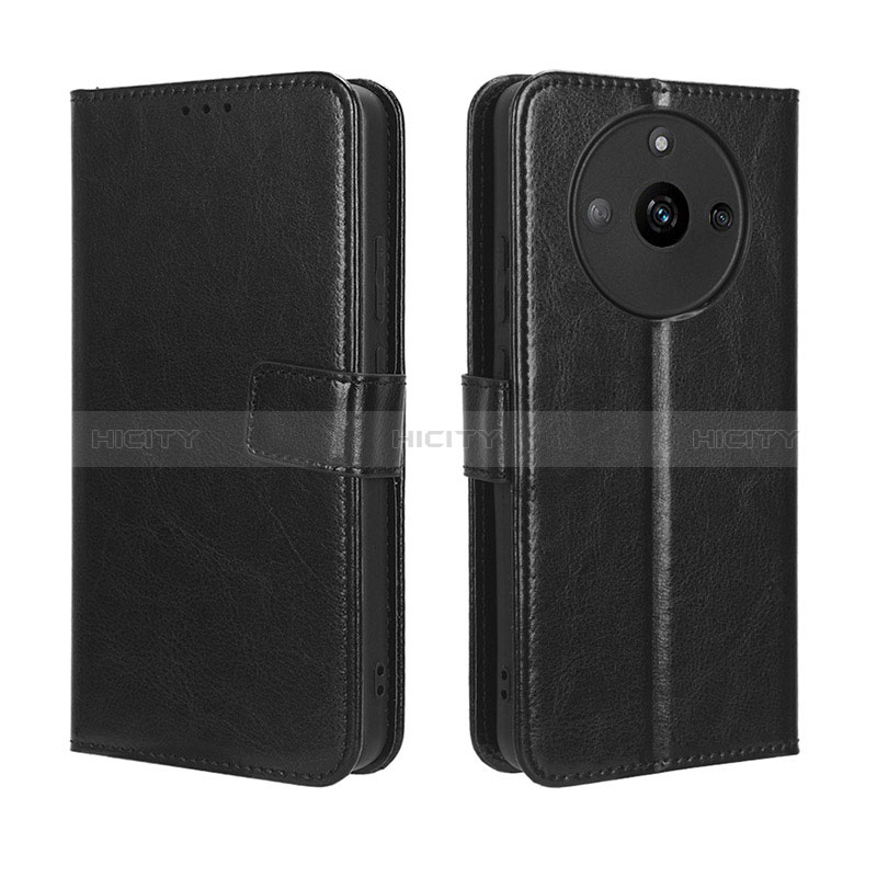 Coque Portefeuille Livre Cuir Etui Clapet BY5 pour Realme Narzo 60 5G Noir Plus