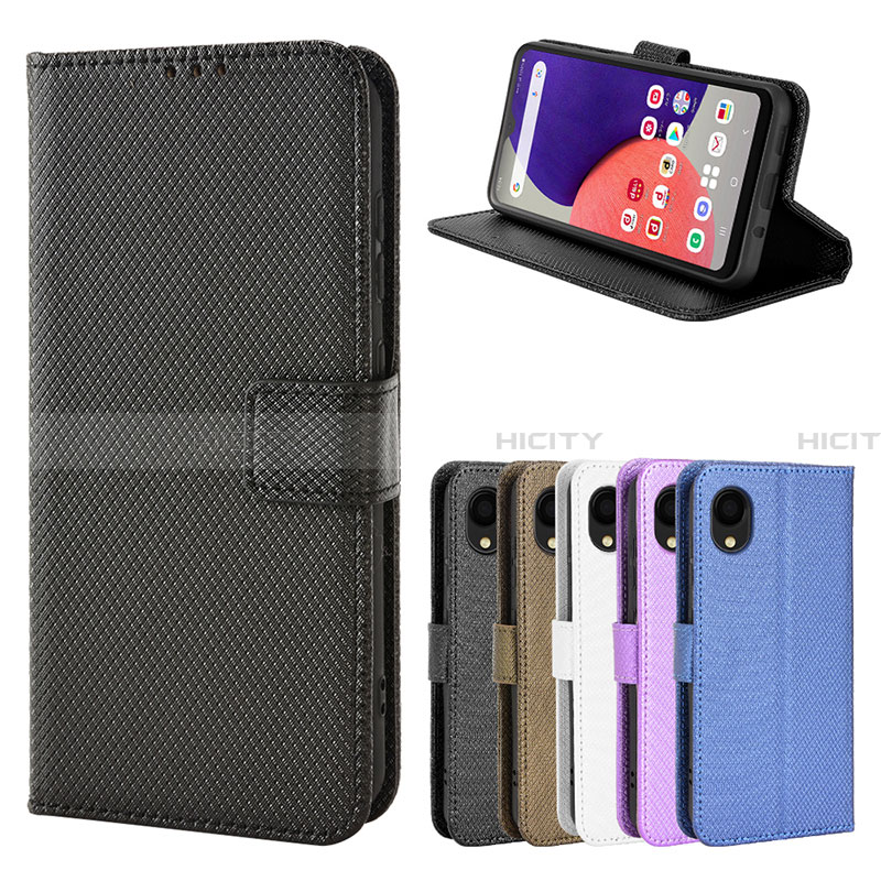 Coque Portefeuille Livre Cuir Etui Clapet BY5 pour Samsung Galaxy A22 5G SC-56B Plus