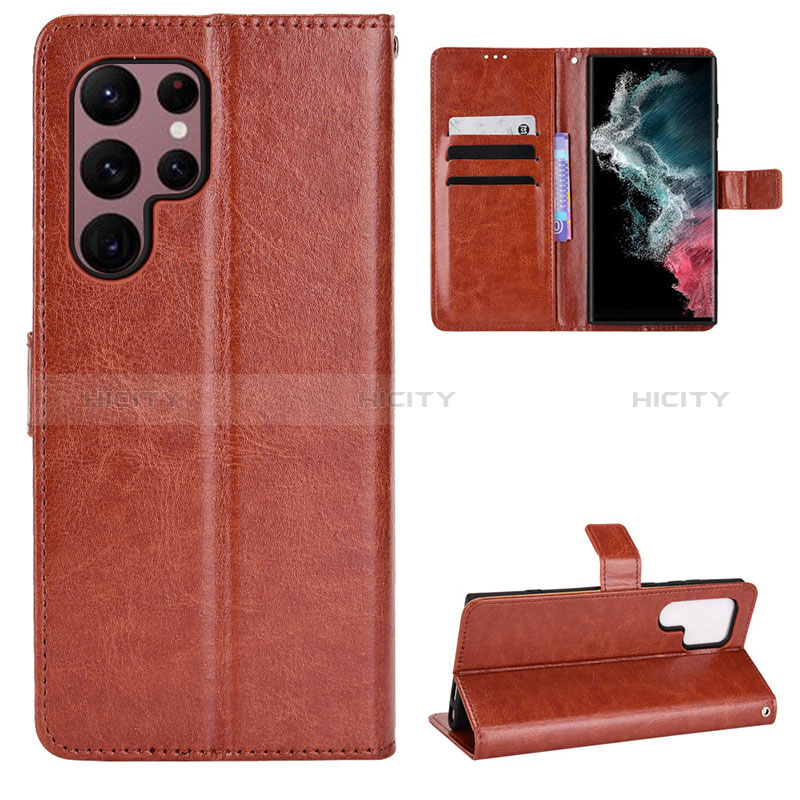 Coque Portefeuille Livre Cuir Etui Clapet BY5 pour Samsung Galaxy S22 Ultra 5G Plus