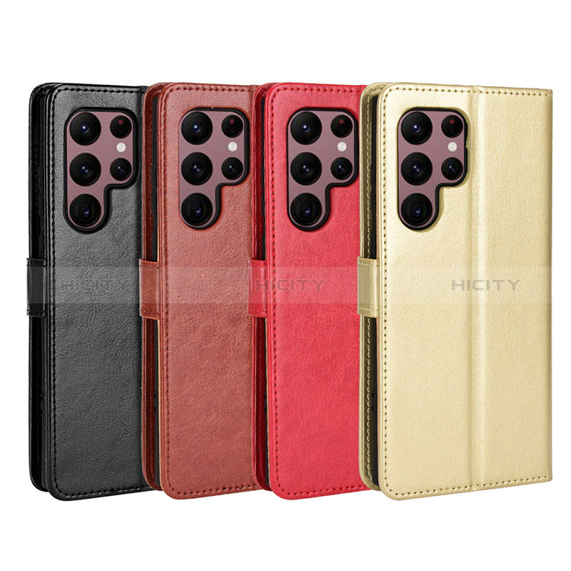 Coque Portefeuille Livre Cuir Etui Clapet BY5 pour Samsung Galaxy S22 Ultra 5G Plus