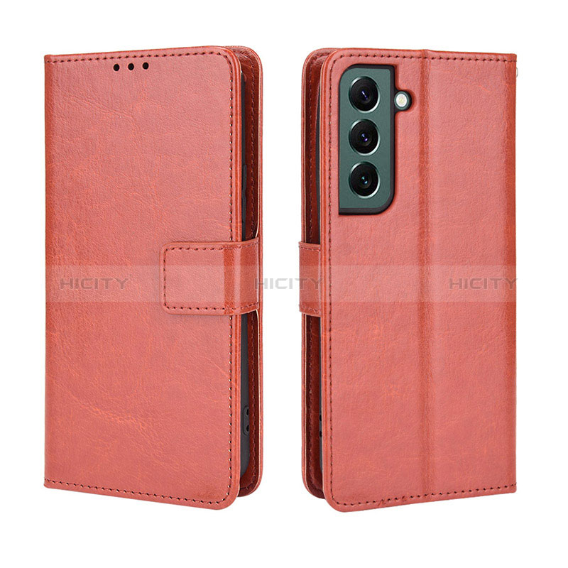 Coque Portefeuille Livre Cuir Etui Clapet BY5 pour Samsung Galaxy S23 Plus 5G Marron Plus