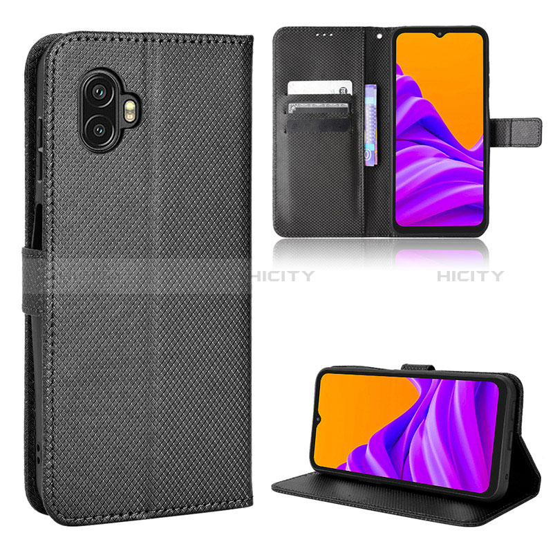 Coque Portefeuille Livre Cuir Etui Clapet BY5 pour Samsung Galaxy XCover 6 Pro 5G Noir Plus