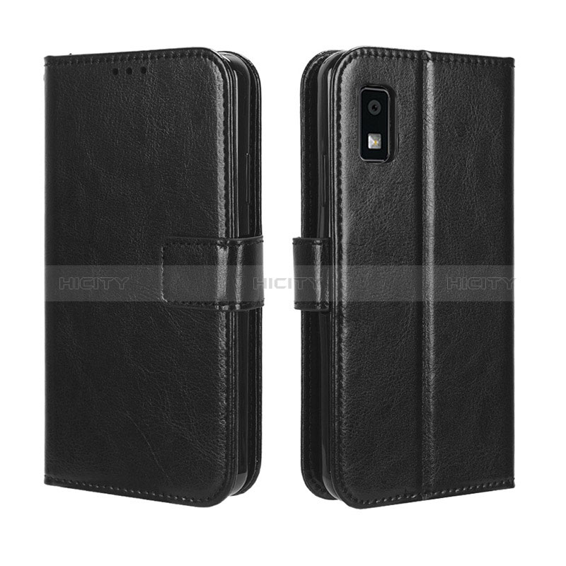 Coque Portefeuille Livre Cuir Etui Clapet BY5 pour Sharp Aquos wish3 Noir Plus