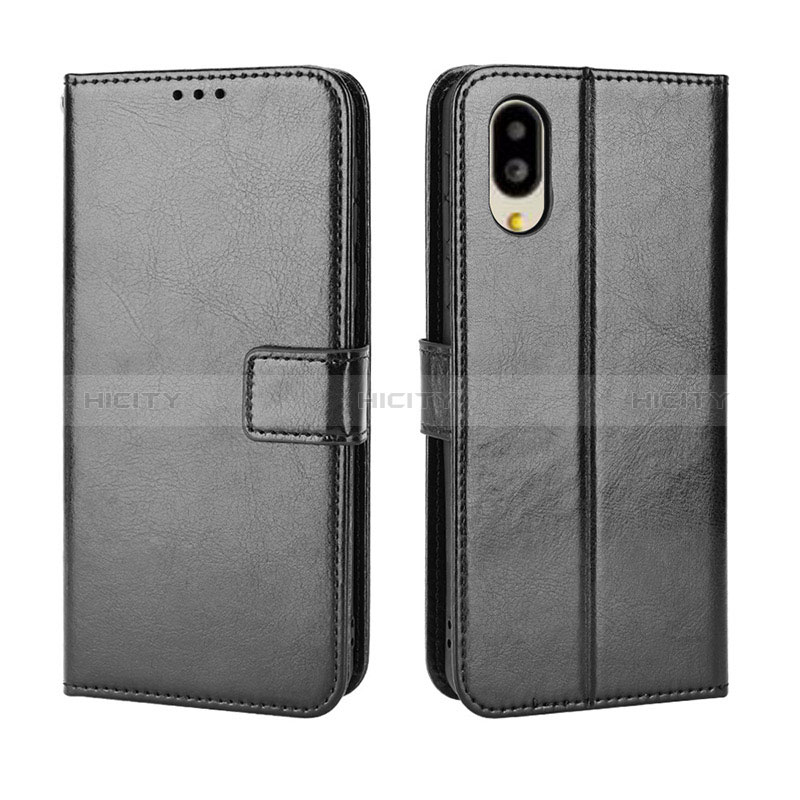 Coque Portefeuille Livre Cuir Etui Clapet BY5 pour Sharp Simple Sumaho 6 Noir Plus