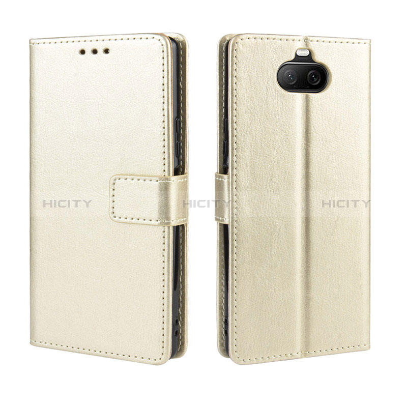 Coque Portefeuille Livre Cuir Etui Clapet BY5 pour Sony Xperia 8 Or Plus