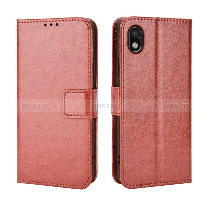 Coque Portefeuille Livre Cuir Etui Clapet BY5 pour Sony Xperia Ace III Marron Plus