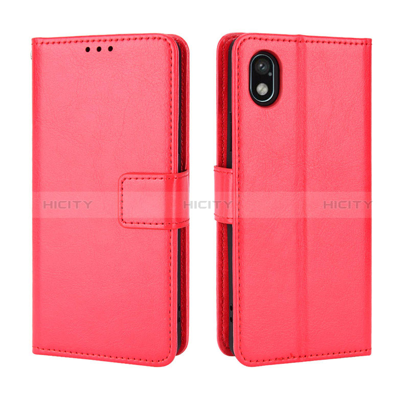 Coque Portefeuille Livre Cuir Etui Clapet BY5 pour Sony Xperia Ace III SO-53C Rouge Plus