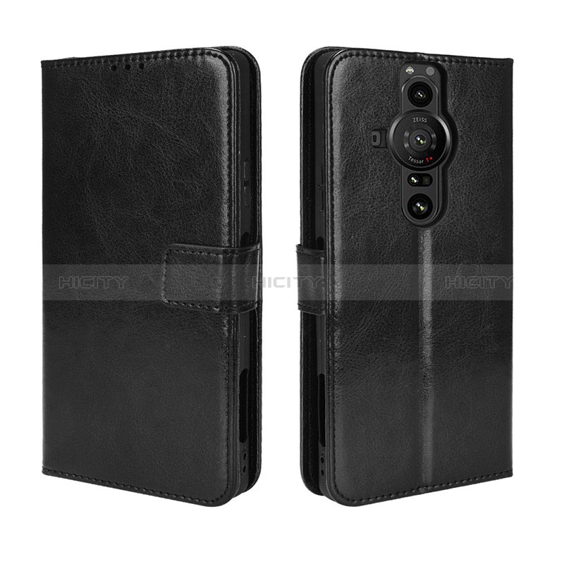 Coque Portefeuille Livre Cuir Etui Clapet BY5 pour Sony Xperia PRO-I Noir Plus