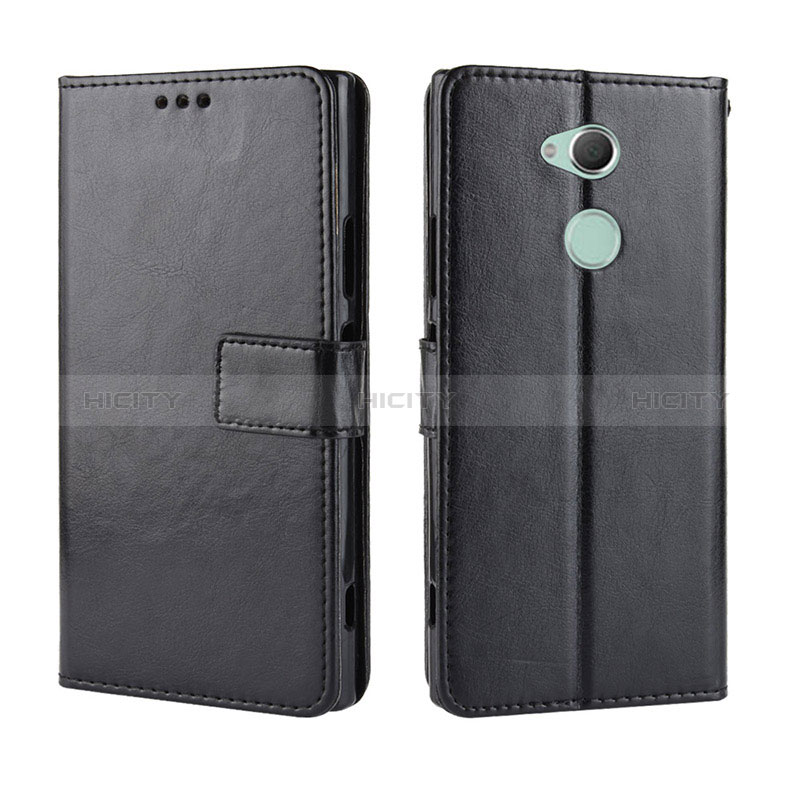 Coque Portefeuille Livre Cuir Etui Clapet BY5 pour Sony Xperia XA2 Noir Plus