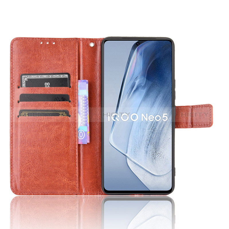 Coque Portefeuille Livre Cuir Etui Clapet BY5 pour Vivo iQOO 7 India 5G Plus