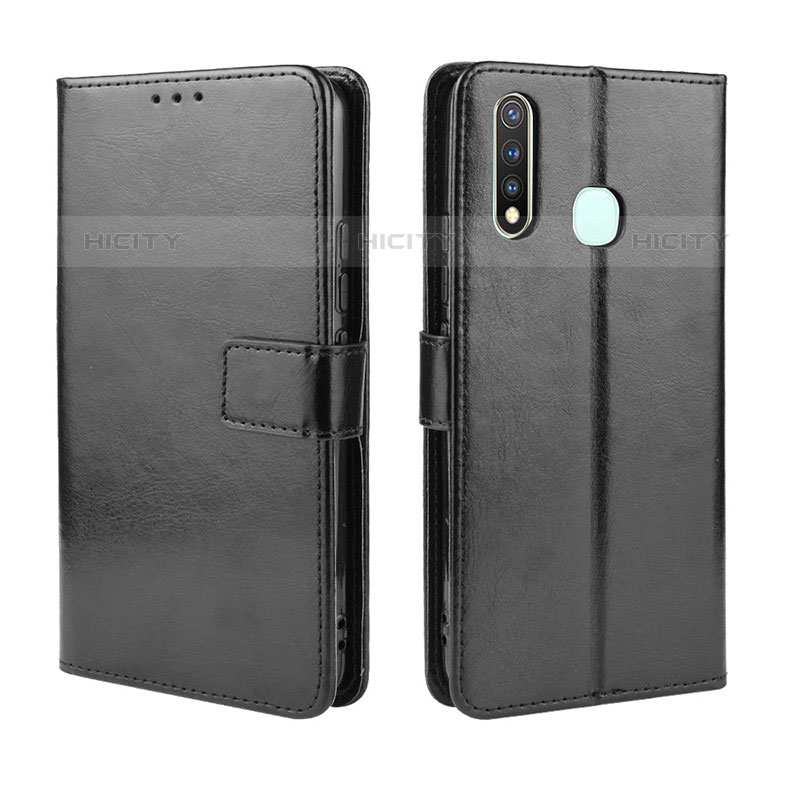 Coque Portefeuille Livre Cuir Etui Clapet BY5 pour Vivo iQOO U3 4G Noir Plus