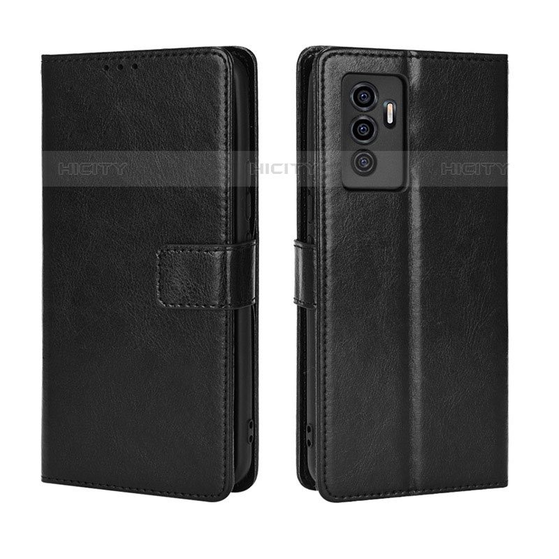 Coque Portefeuille Livre Cuir Etui Clapet BY5 pour Vivo V23e 5G Noir Plus