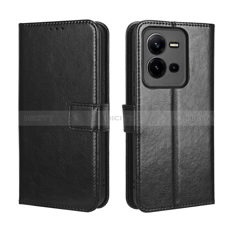 Coque Portefeuille Livre Cuir Etui Clapet BY5 pour Vivo V25 5G Noir Plus