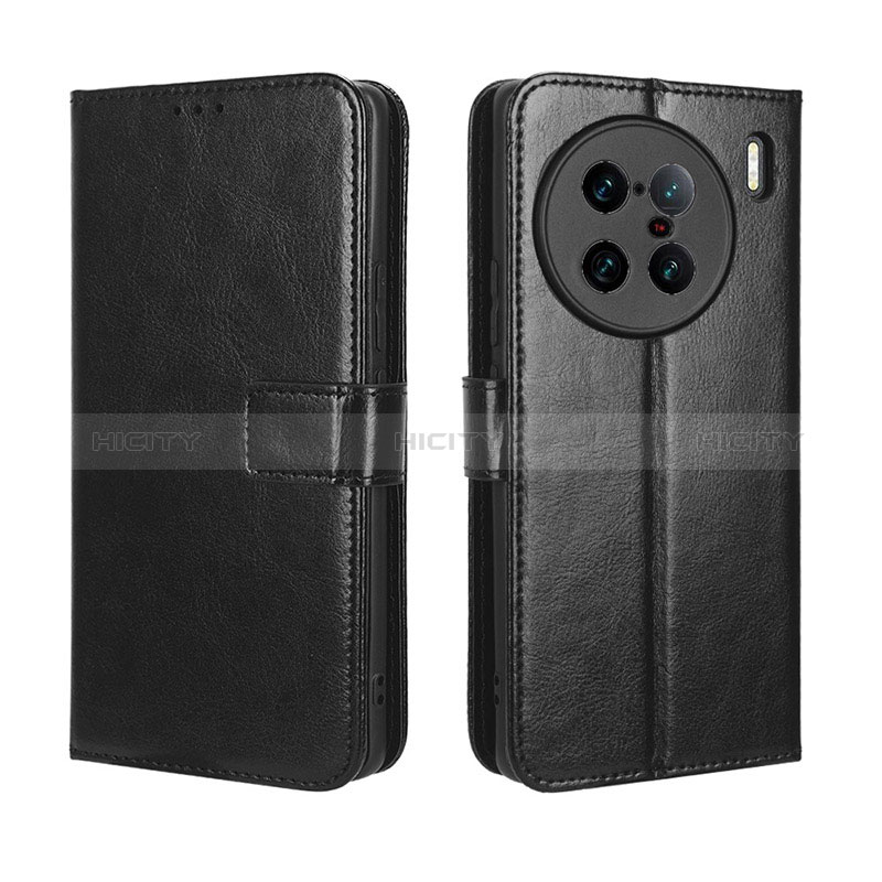 Coque Portefeuille Livre Cuir Etui Clapet BY5 pour Vivo X90 Pro+ Plus 5G Noir Plus