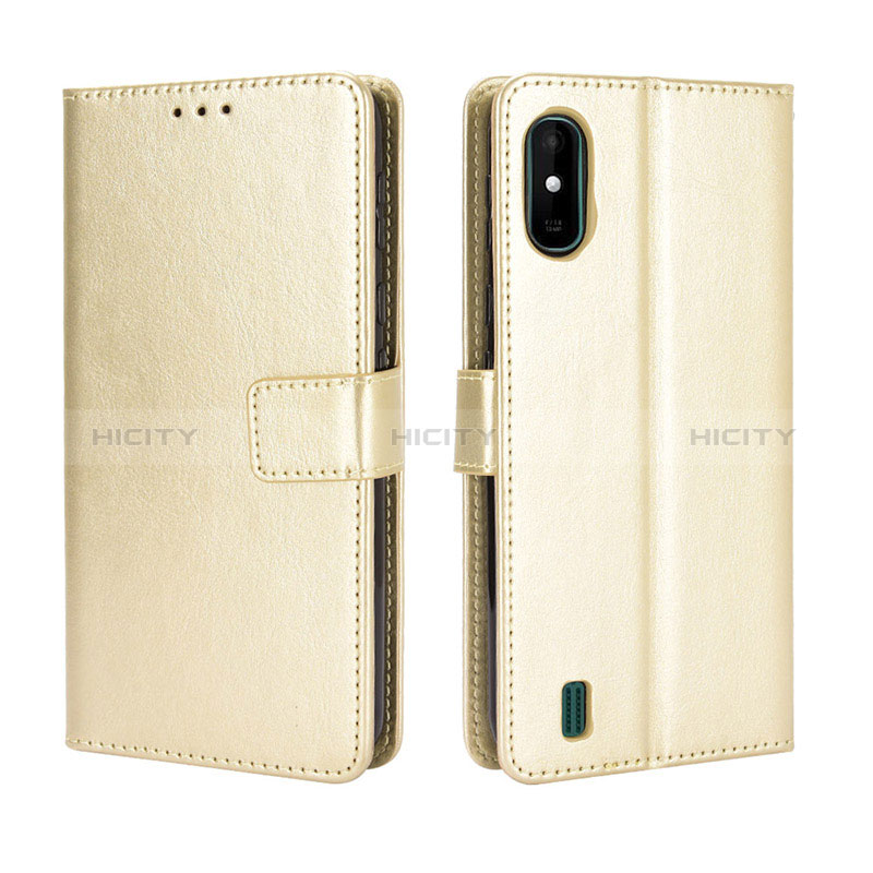 Coque Portefeuille Livre Cuir Etui Clapet BY5 pour Wiko Y81 Or Plus