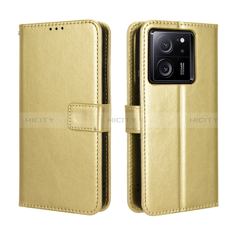 Coque Portefeuille Livre Cuir Etui Clapet BY5 pour Xiaomi Mi 13T Pro 5G Or Plus