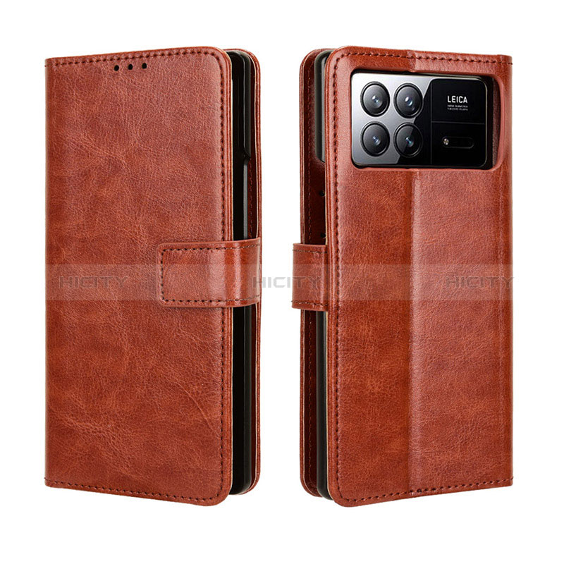 Coque Portefeuille Livre Cuir Etui Clapet BY5 pour Xiaomi Mix Fold 3 5G Marron Plus