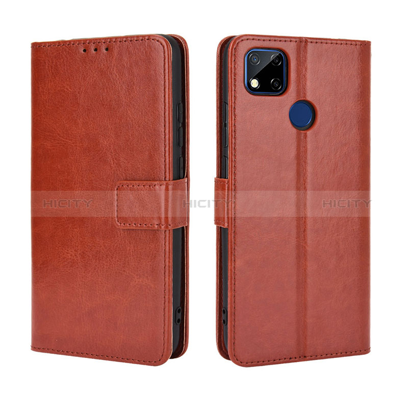 Coque Portefeuille Livre Cuir Etui Clapet BY5 pour Xiaomi POCO C3 Marron Plus