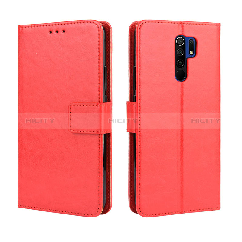 Coque Portefeuille Livre Cuir Etui Clapet BY5 pour Xiaomi Poco M2 Rouge Plus