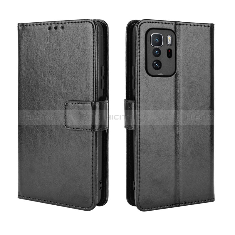 Coque Portefeuille Livre Cuir Etui Clapet BY5 pour Xiaomi Poco X3 GT 5G Noir Plus