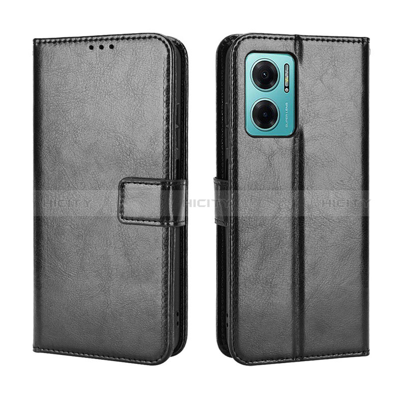 Coque Portefeuille Livre Cuir Etui Clapet BY5 pour Xiaomi Redmi 10 Prime Plus 5G Noir Plus