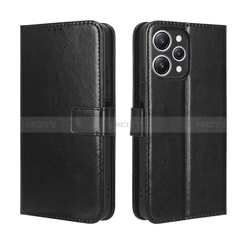 Coque Portefeuille Livre Cuir Etui Clapet BY5 pour Xiaomi Redmi 12 4G Noir Plus