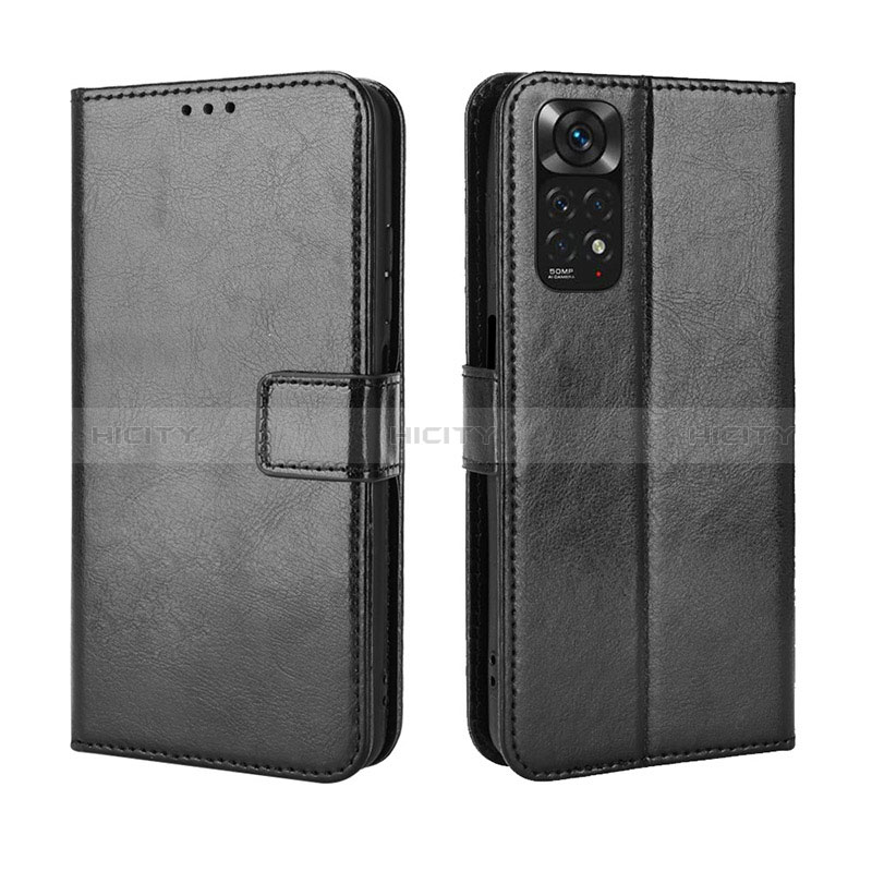 Coque Portefeuille Livre Cuir Etui Clapet BY5 pour Xiaomi Redmi Note 11 4G (2022) Noir Plus