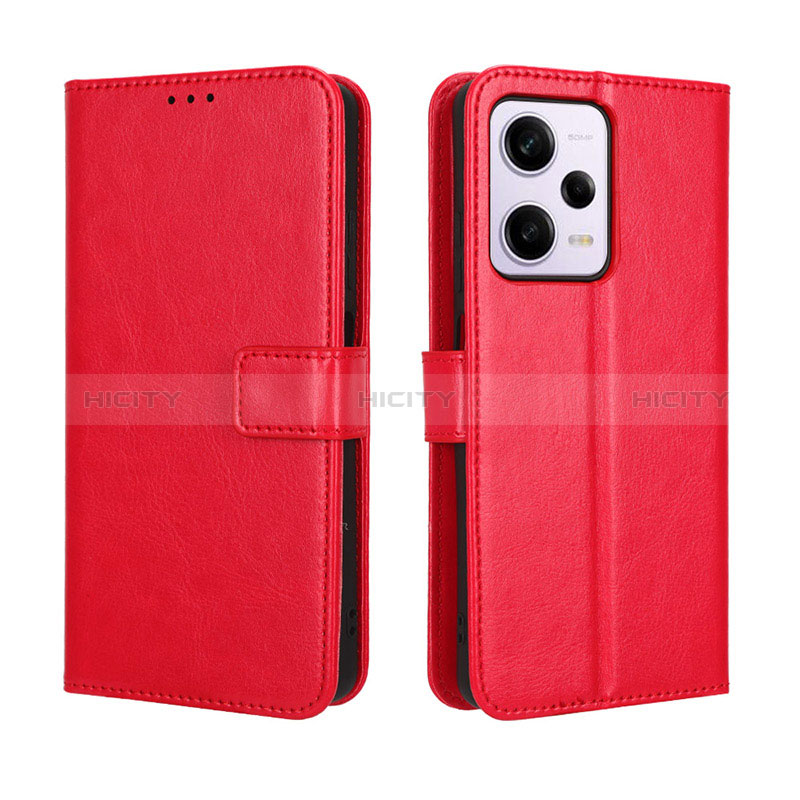 Coque Portefeuille Livre Cuir Etui Clapet BY5 pour Xiaomi Redmi Note 12 Explorer Rouge Plus