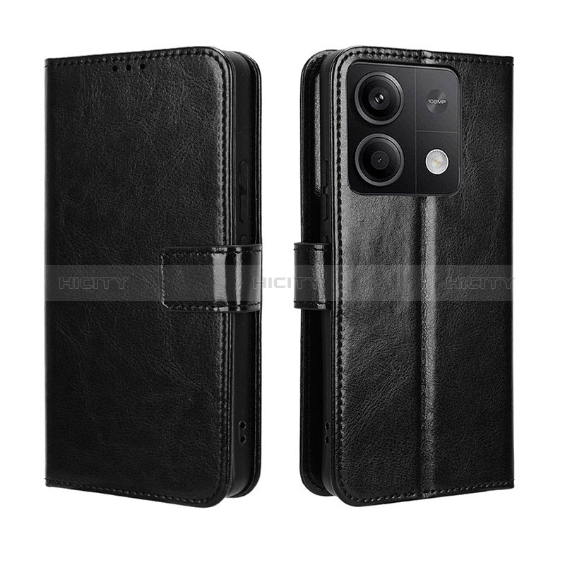 Coque Portefeuille Livre Cuir Etui Clapet BY5 pour Xiaomi Redmi Note 13 5G Noir Plus