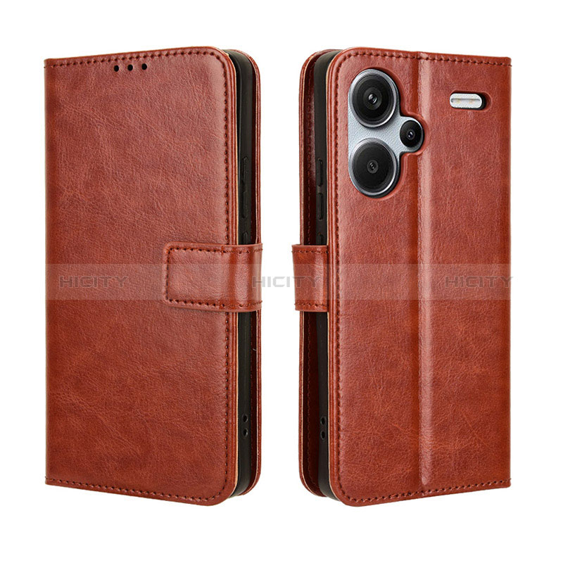 Coque Portefeuille Livre Cuir Etui Clapet BY5 pour Xiaomi Redmi Note 13 Pro+ Plus 5G Marron Plus