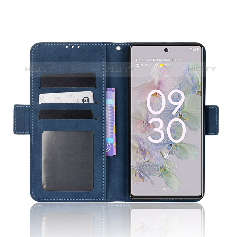 Coque Portefeuille Livre Cuir Etui Clapet BY6 pour Google Pixel 6a 5G Plus