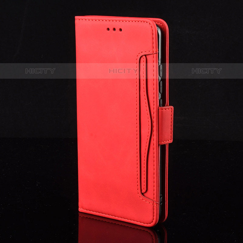 Coque Portefeuille Livre Cuir Etui Clapet BY6 pour Google Pixel 6a 5G Rouge Plus