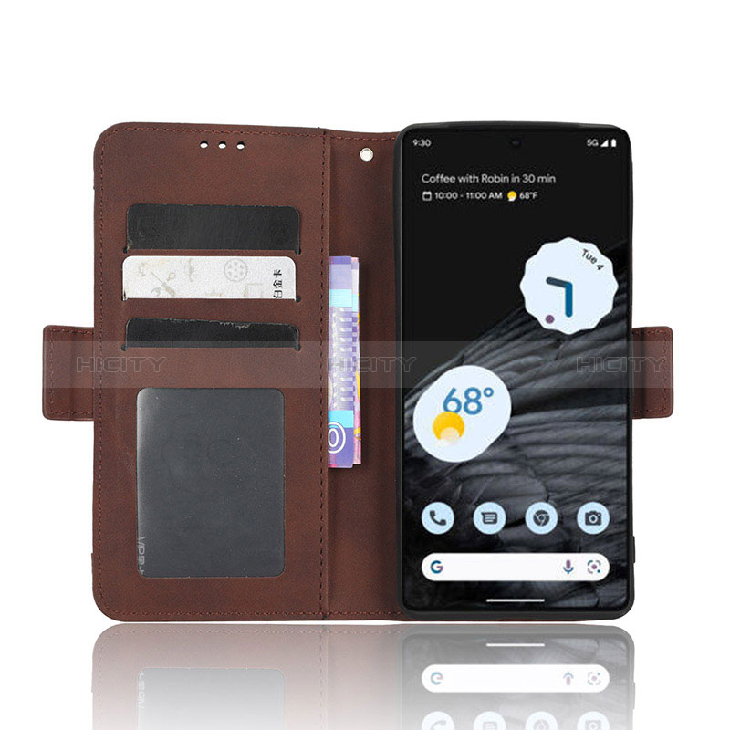 Coque Portefeuille Livre Cuir Etui Clapet BY6 pour Google Pixel 7 Pro 5G Plus