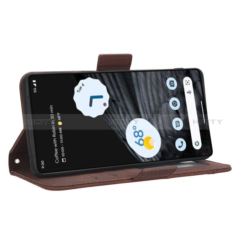 Coque Portefeuille Livre Cuir Etui Clapet BY6 pour Google Pixel 7 Pro 5G Plus