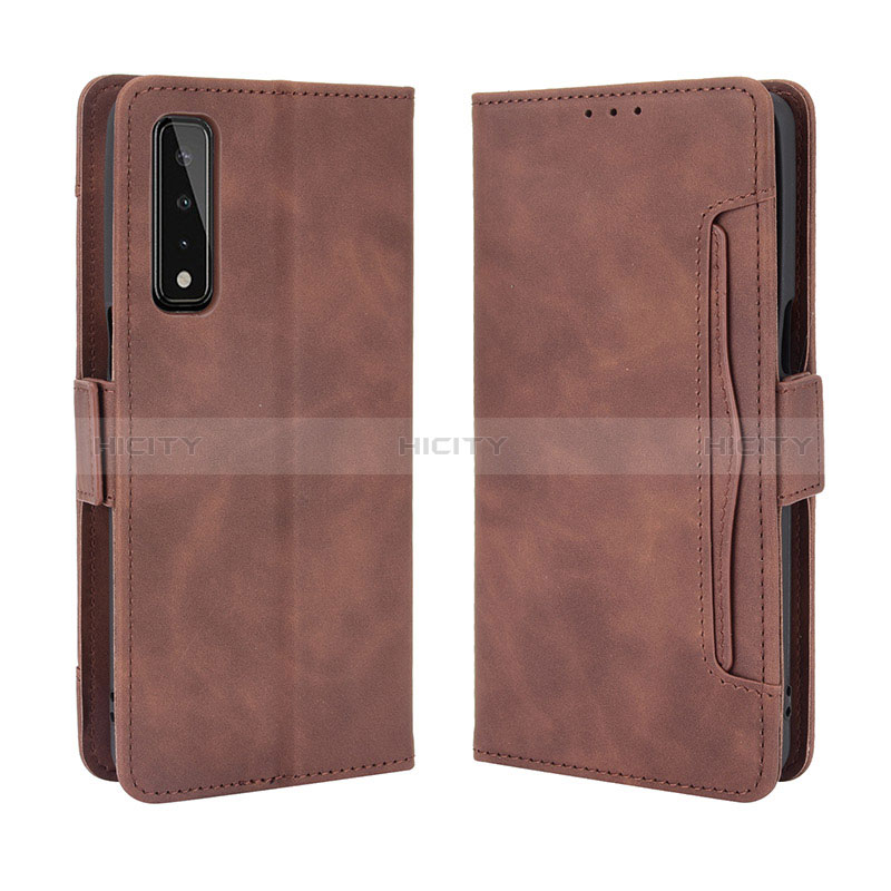 Coque Portefeuille Livre Cuir Etui Clapet BY6 pour LG Stylo 7 Marron Plus