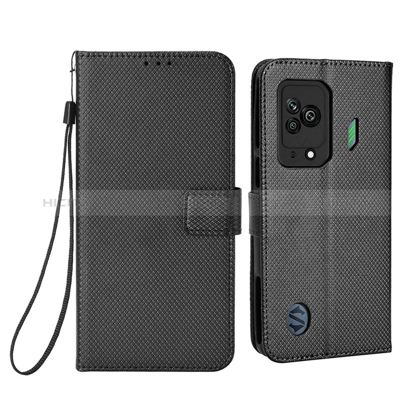 Coque Portefeuille Livre Cuir Etui Clapet BY6 pour Xiaomi Black Shark 5 5G Noir Plus