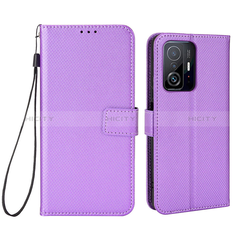 Coque Portefeuille Livre Cuir Etui Clapet BY6 pour Xiaomi Mi 11T 5G Violet Plus