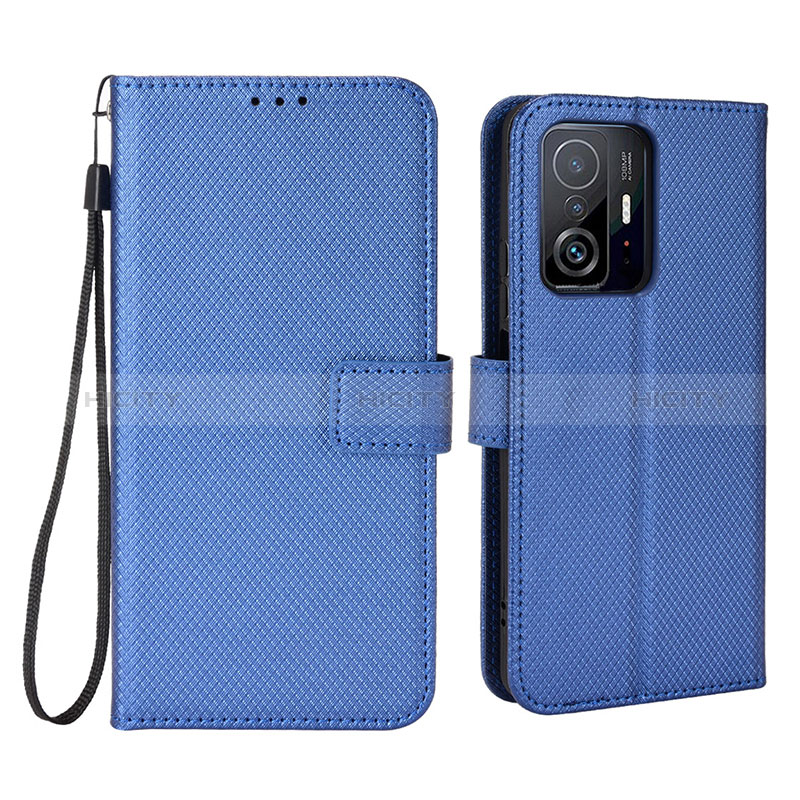 Coque Portefeuille Livre Cuir Etui Clapet BY6 pour Xiaomi Mi 11T Pro 5G Bleu Plus