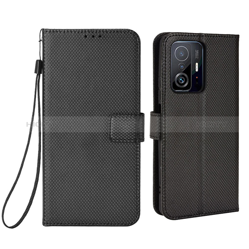 Coque Portefeuille Livre Cuir Etui Clapet BY6 pour Xiaomi Mi 11T Pro 5G Noir Plus