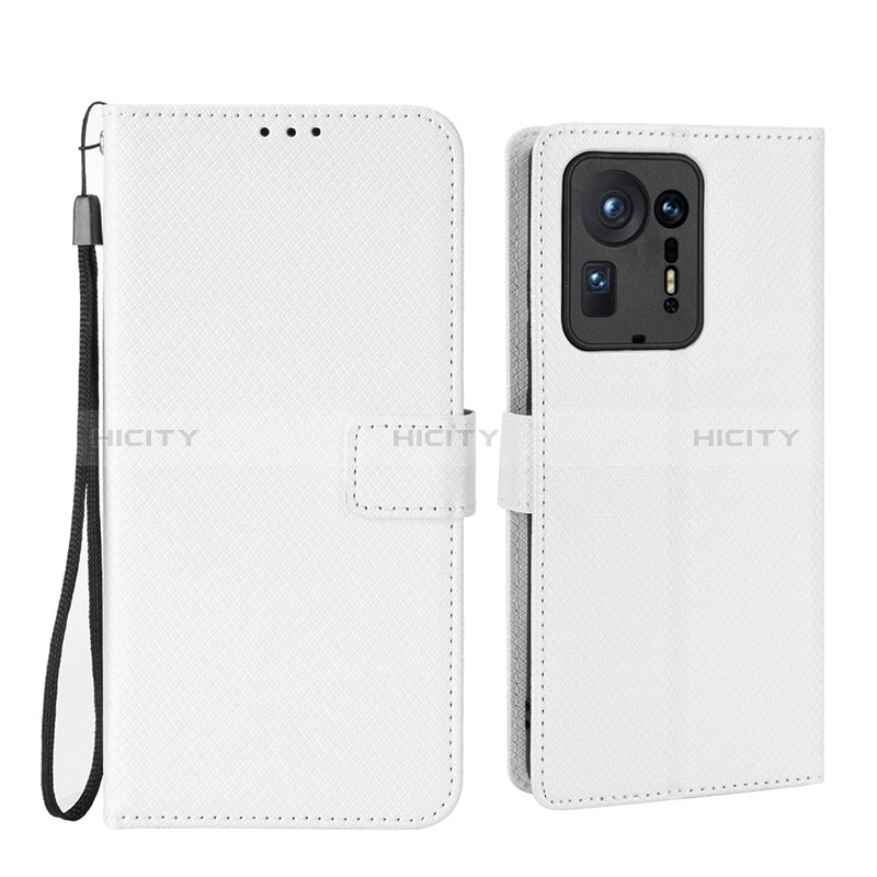 Coque Portefeuille Livre Cuir Etui Clapet BY6 pour Xiaomi Mi Mix 4 5G Blanc Plus