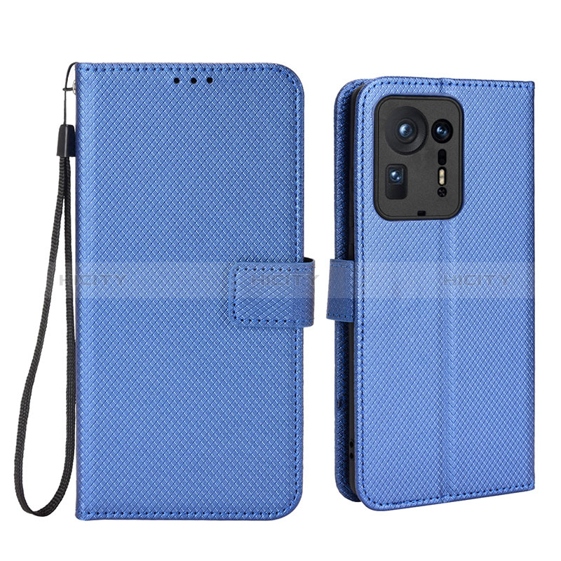 Coque Portefeuille Livre Cuir Etui Clapet BY6 pour Xiaomi Mi Mix 4 5G Bleu Plus