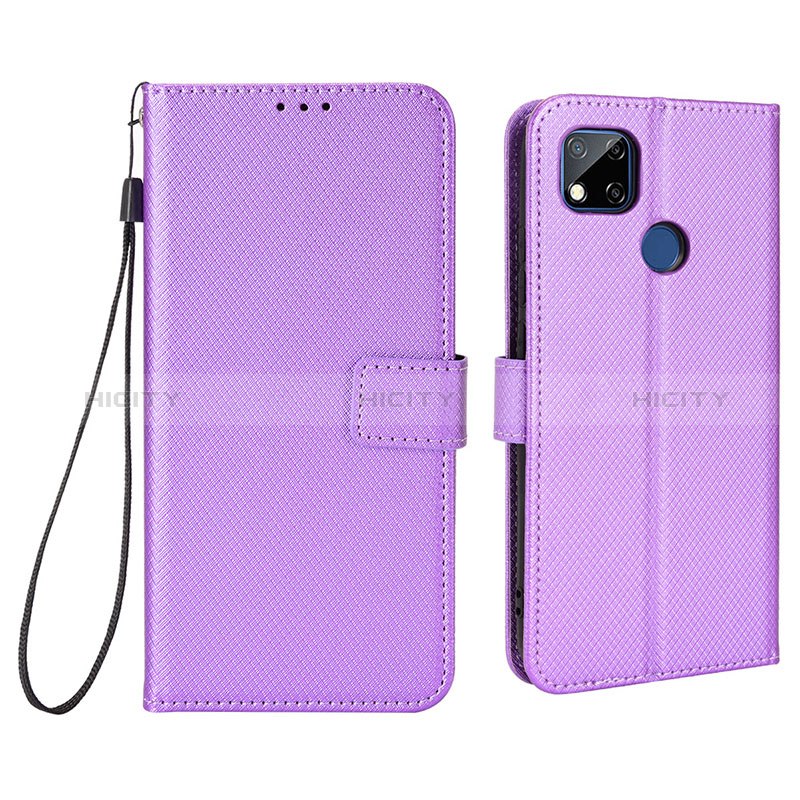 Coque Portefeuille Livre Cuir Etui Clapet BY6 pour Xiaomi Redmi 10A 4G Violet Plus