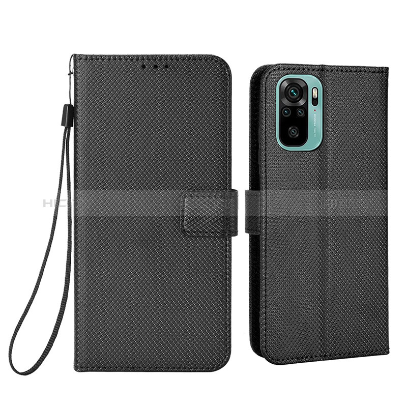 Coque Portefeuille Livre Cuir Etui Clapet BY6 pour Xiaomi Redmi Note 10 4G Noir Plus