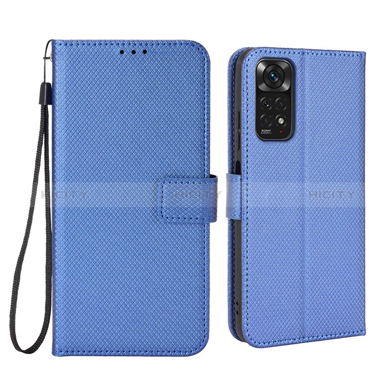 Coque Portefeuille Livre Cuir Etui Clapet BY6 pour Xiaomi Redmi Note 11S 4G Bleu Plus