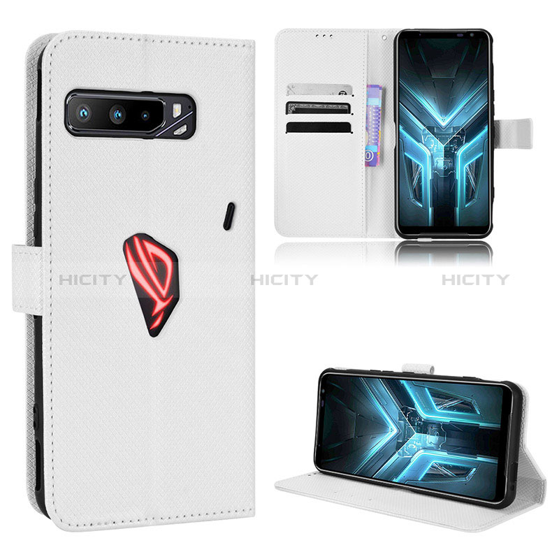 Coque Portefeuille Livre Cuir Etui Clapet BY7 pour Asus ROG Phone 3 Blanc Plus