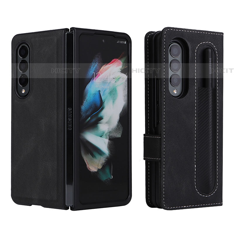 Coque Portefeuille Livre Cuir Etui Clapet BY7 pour Samsung Galaxy Z Fold4 5G Noir Plus